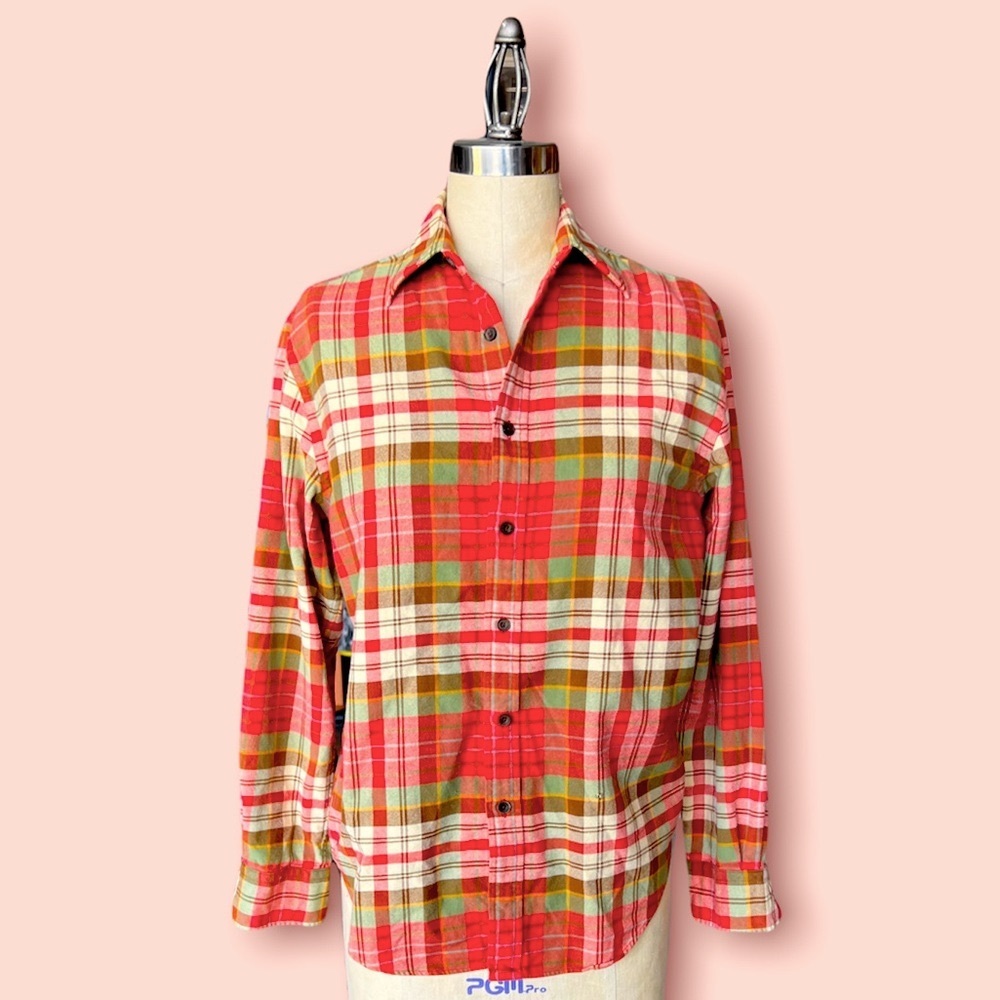 Ralph Lauren Cotton Twill Plaid Button Down Shirt
